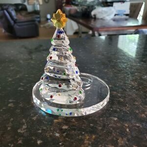 Beautiful PartyLite Crystal Sparkle Lite Christmas Tree Tealight Holder